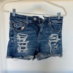 Distressed Denim Shorts